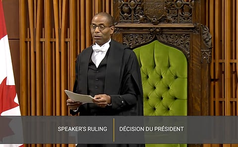 Speaker of the House of Commons Greg Fergus laid down a ruling about unparliamentary language by Conservative leader Pierre Poilievre against Foreign Affairs Minister Melanie Joly. 