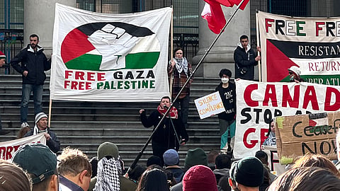 Samidoun-organized protest