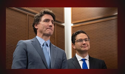 Prime Minister Justin Trudeau , Conservative opposition leader Pierre Poilievre 