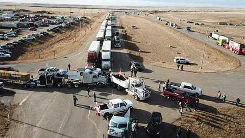 Truck protest 