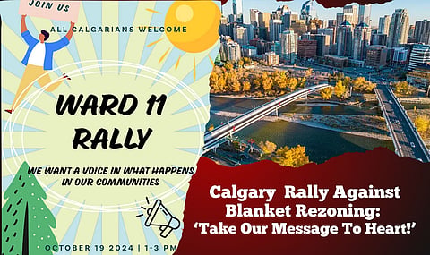 Grassroots rally against blanket rezoning to be held in Calgary SW this weekend
