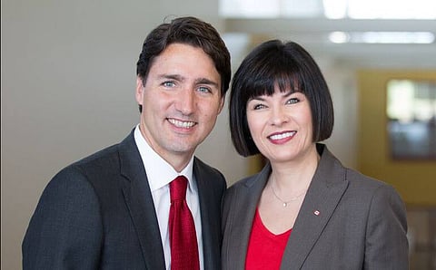 Ginette Petitpas Taylor with Prime Minister Justin Trudeai