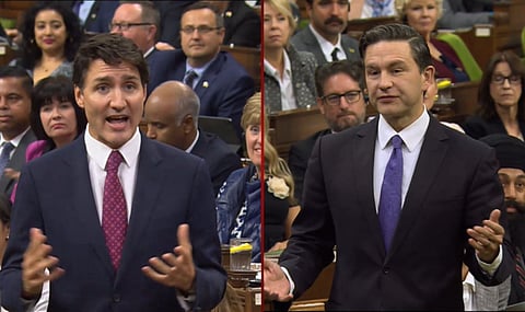Prime Minister Justin Trudeau, Tory leader Pierre Poilievre