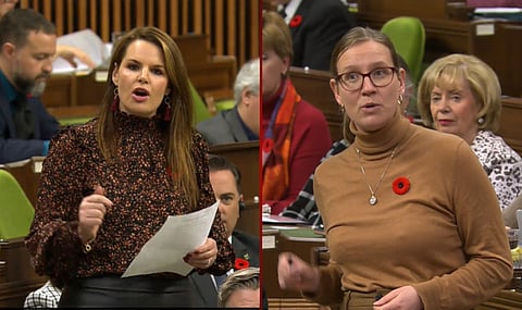 Conservative MP Michelle Ferreri, Liberal Government House leader Karina Gould