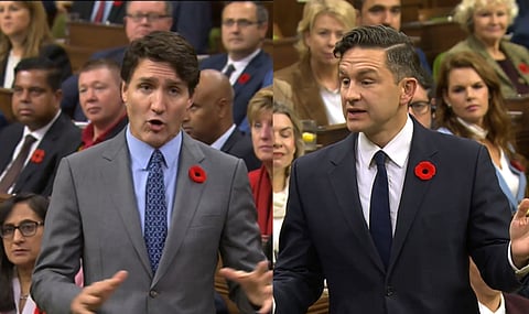 Prime Minister Justin Trudeau, Tory leader Pierre Poilievre