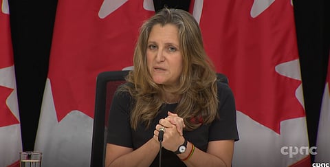 Finance Minister Chrystia Freeland