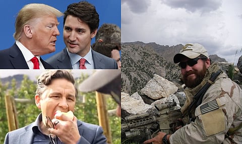US President-elect Donald Trump, Prime Minister Justin Trudeau, Opposition leader Pierre Poilievre, Florida Rep. Mike Waltz