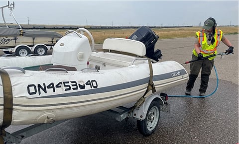 Alberta sets record for boat inspections to keep invasive mussels out of provincial waters