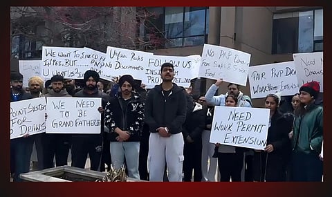 Hundreds of Indian students in Canada protest visa expirations