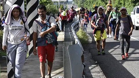 Migrants in southern Mexico during their journey north.