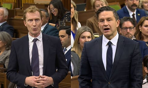 Opposition leader Pierre Poilievre, Immigration Minister Marc Miller