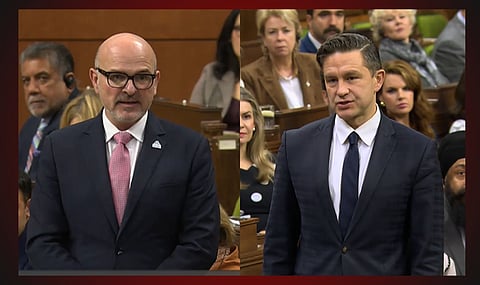 Employment Minister Randy Boissonnault, Tory opposition leader Pierre Poilievre