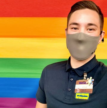 A Walmart employee 