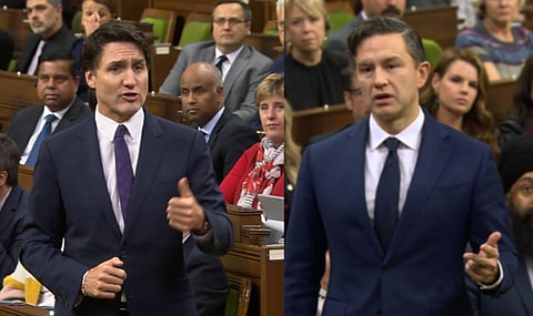 Prime Minister Justin Trudeau, Tory Opposition leader Pierre Poilievre