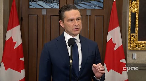 Conservative leader Pierre Poilievre held a press conference in Ottawa. 