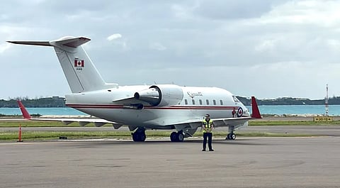 A Canadian government Challenger jet