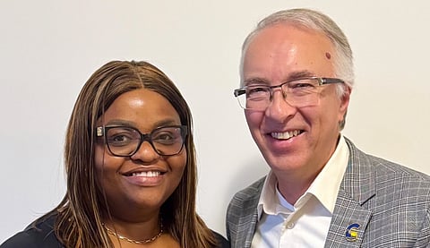 John Rustad and Comfort Sakoma-Fadugba