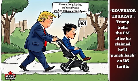 President-elect Donald Trump has mocked Prime Minister Justin Trudeau’s weak leadership yet again after Trudeau’s insistence the Liberals will punish the US with tariffs of their own. 