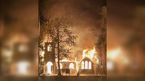 St. George Anglican Church was set on fire in September