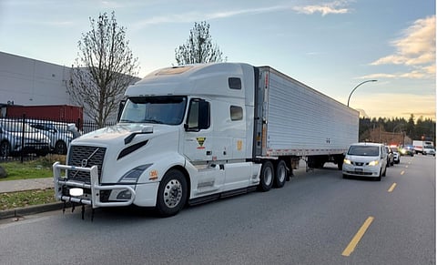 Semi driver facing impaired driving charges after spree of accidents in Port Coquitlam