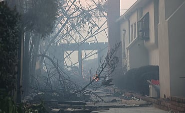 Fire damage from the LA wildfires 