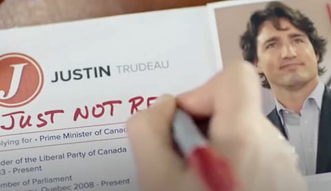 Still from the famous 2015 Conservative attack ad on Justin Trudeau, that he was 'Just not ready,' but 'had nice hair.' Columnist Francis Crescia reflects upon how very true that turned out to be.