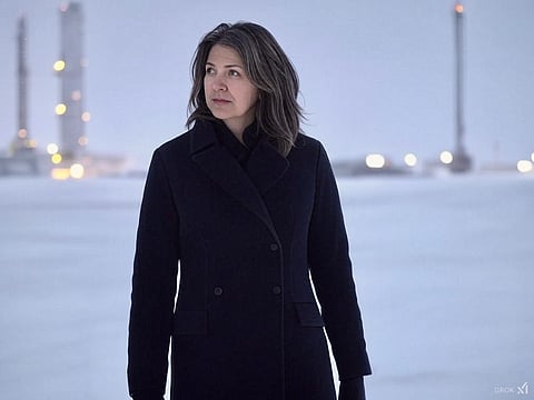 A rendering of Alberta Premier Danielle Smith 