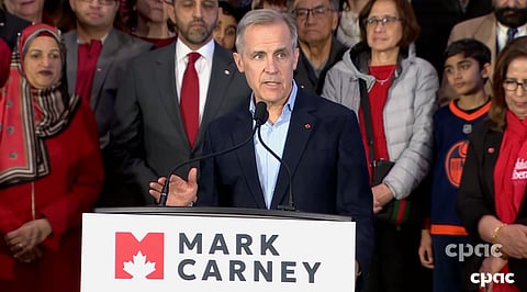 Mark Carney, at his Edmonton launch, Thursday