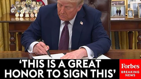 Trump signs executive order to release pro-life activists, some of whom had been imprisoned for long periods after protesting abortion outside abortion 'clinics.'