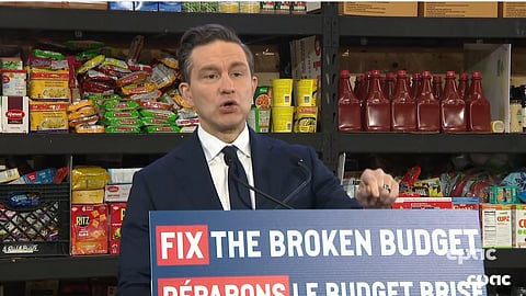 Conservative leader Pierre Poilievre on Thursday said Prime Minister Justin Trudeau and Liberal leadership candidate Mark Carney are cut from the same cloth. 