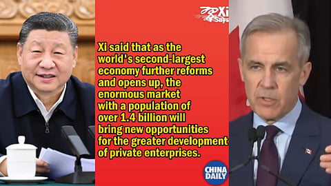 Liberal leadership candidate Mark Carney on Wednesday made an announcement that mirrored a statement by Chinese President Xi Jinping earlier the same week. 