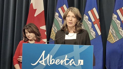 Alberta Premier Danielle Smith and Health Minister Adriana LaGrange 