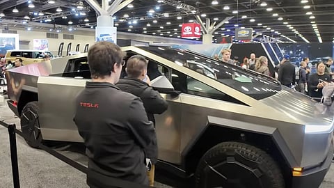 Tesla at the 2024 Vancouver International Auto Show. Writer Dan McTeague says Conservative leader Pierre Poilievre should promise to remove the Liberal EV mandate, that outlaws the sale of gasoline-powered cars by 2025