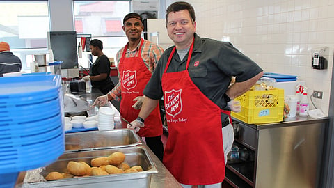 Feeding the hungry at the Salvation Army's Addictions and Residential Centre (ARC)s in Edmonton. People supporting this kind of activity through the Salvation Army receive a tax deduction for their gifts. A House of Commons committee is now recommending that such deductions be discontinued