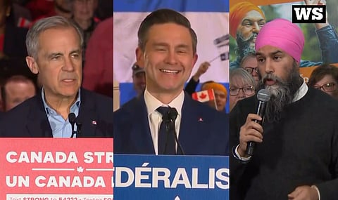 Federal leaders Carney, Pierre Poilievre and Jagmeet Singh each held rallies Wednesday night as they campaign ahead of the April 28 election. 