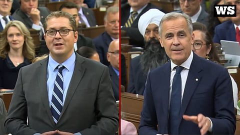 Interim leader of the opposition Andrew Scheer, Prime Minister Mark Carney