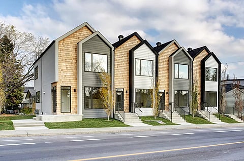 Artists rendering of a rowhouse development