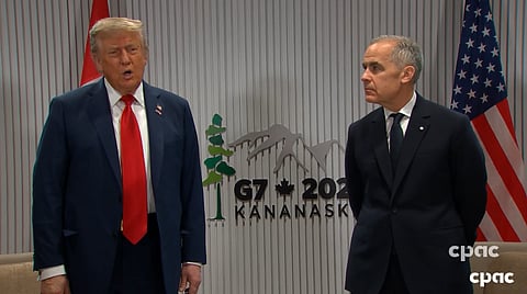 President Donald Trump, Prime Minister Mark Carney at the G7 Summit