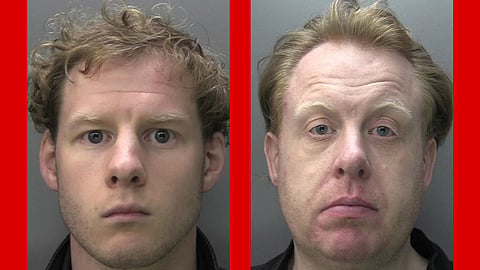 David Sutton (left) and Stephen Ireland (right) have both been charged with a string of sexual offences against a child. 