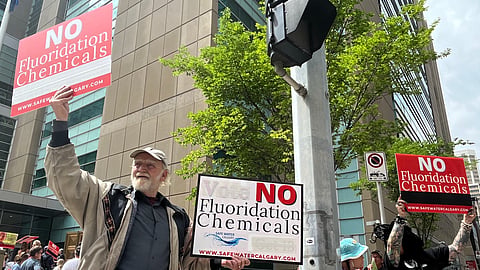 Fluoride protest Calgary