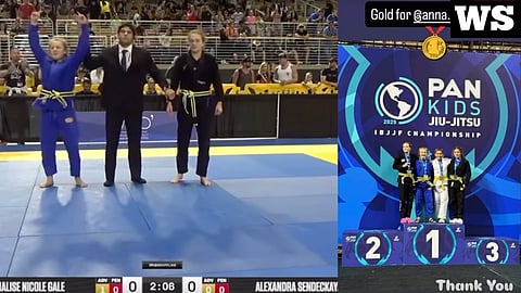 Annalise 'Pena' Gale winning gold