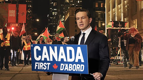 Pierre Poilievre and an anti-Israel protest in Vancouver
