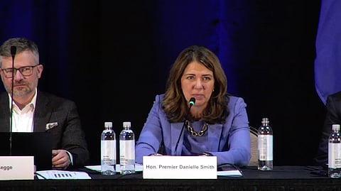 Premier Danielle Smith at the Alberta Next Panel on Sept. 29. 