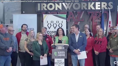 Alberta union leaders call for possible general strike, October 29.
