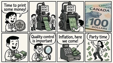 Canadian government printing money