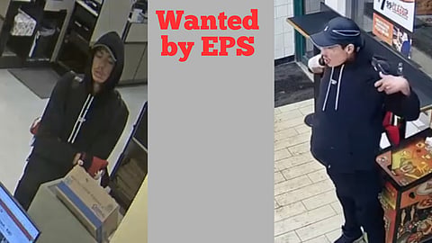 Photos of the suspect by EPS in relation to a Feb. 20 robbery in Edmonton. 