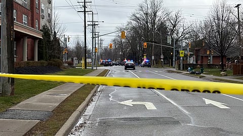 Police have blocked off the area