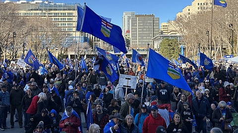 Thousands of Alberta independence supporters took part in the Alberta Prosperity Projects "I Am Alberta" rally this Saturday October 25, 2025. 