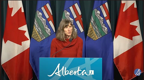 Dr. Vivien Suttorp is speaking to the media and providing Albertans with an update on the respiratory virus season. 