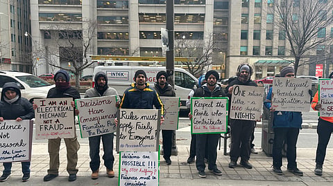 The Indian protestors